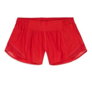 Red Lululemon Hotty Hot Shorts Red 2.5